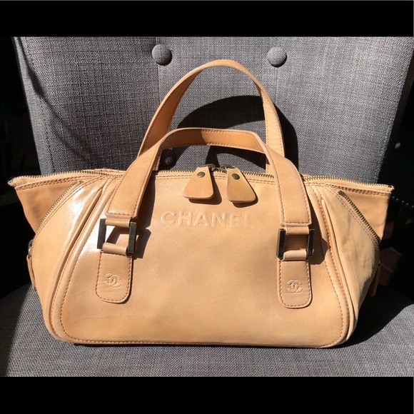 CHANEL Handbags - Authentic Chanel beige leather LAX handbag